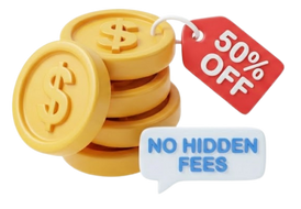 Up to 50% Cheaper Than Market Rates